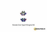 Honda Civic Type R (2017-2019) Titanium Dress Up Bolt Engine Kit - DressUpBolts.com