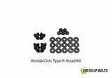 Honda Civic Type R (2017-2019) Titanium Dress Up Bolts Hood Kit - DressUpBolts.com