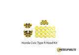 Honda Civic Type R (2017-2019) Titanium Dress Up Bolts Hood Kit - DressUpBolts.com
