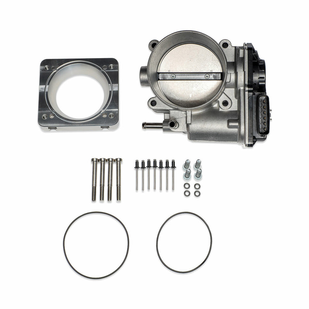 Big Bore 76mm Throttle Body & Adapter Pkg for OEM STI/Cosworth Intake; Silver - IAG-AFD-2023SL