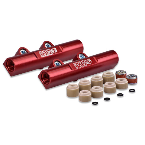 V3 Top Feed Fuel Rails (Red Finish) - IAG-AFD-2102RD