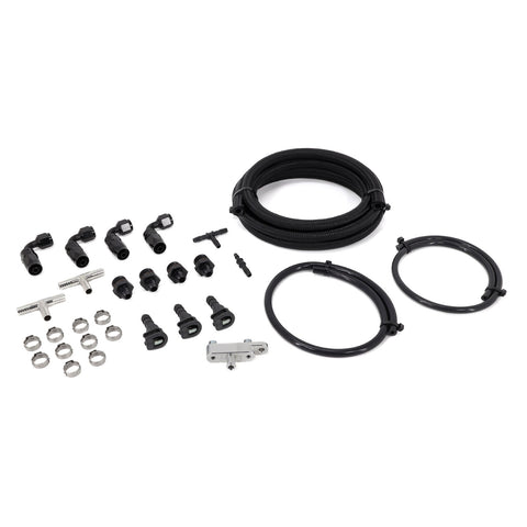 Braided Fuel Line & Fitting Kit for Top Feed Fuel Rails & OEM FPR - IAG-AFD-2200-1