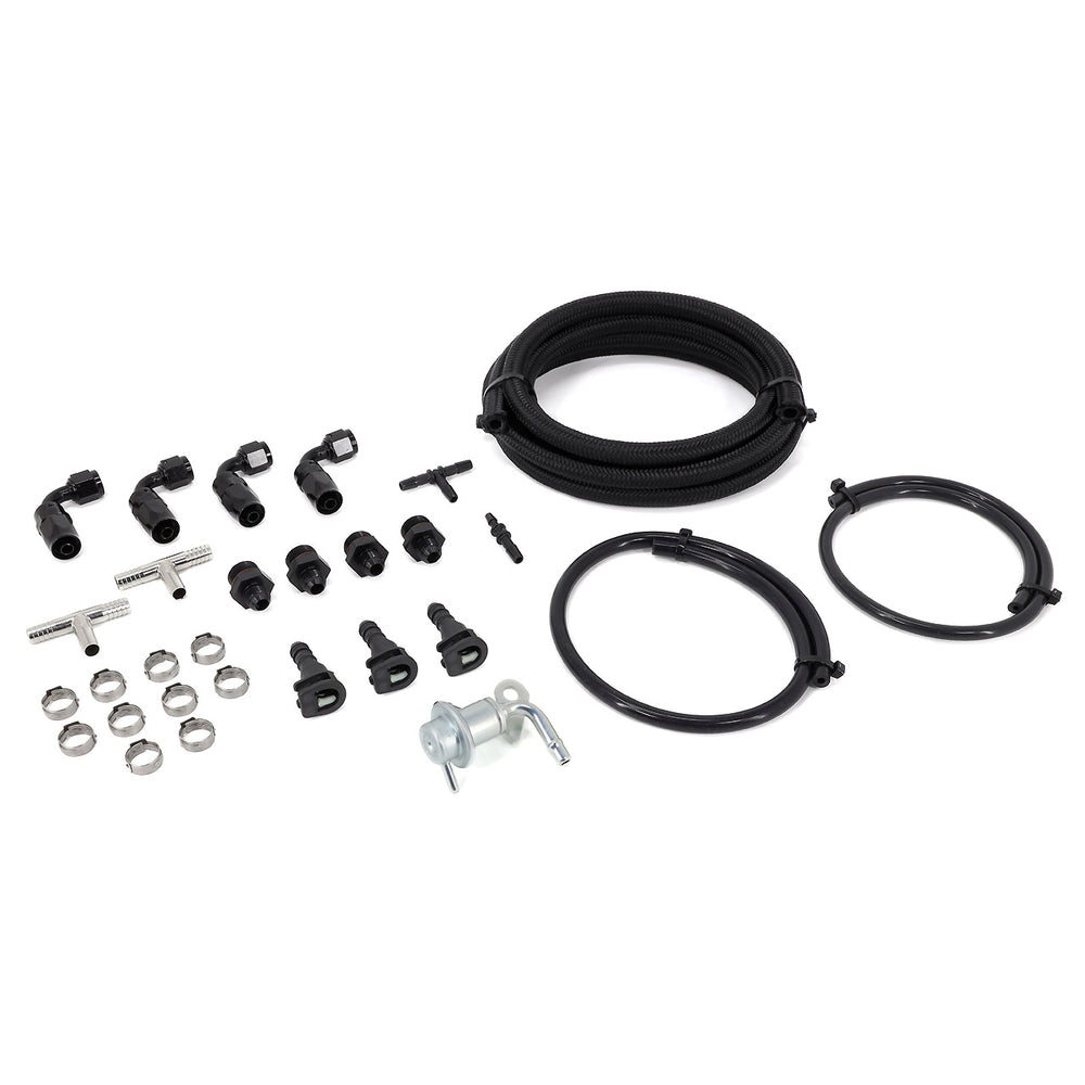 Braided Fuel Line & Fitting Kit for Top Feed Fuel Rails - IAG-AFD-2200-4