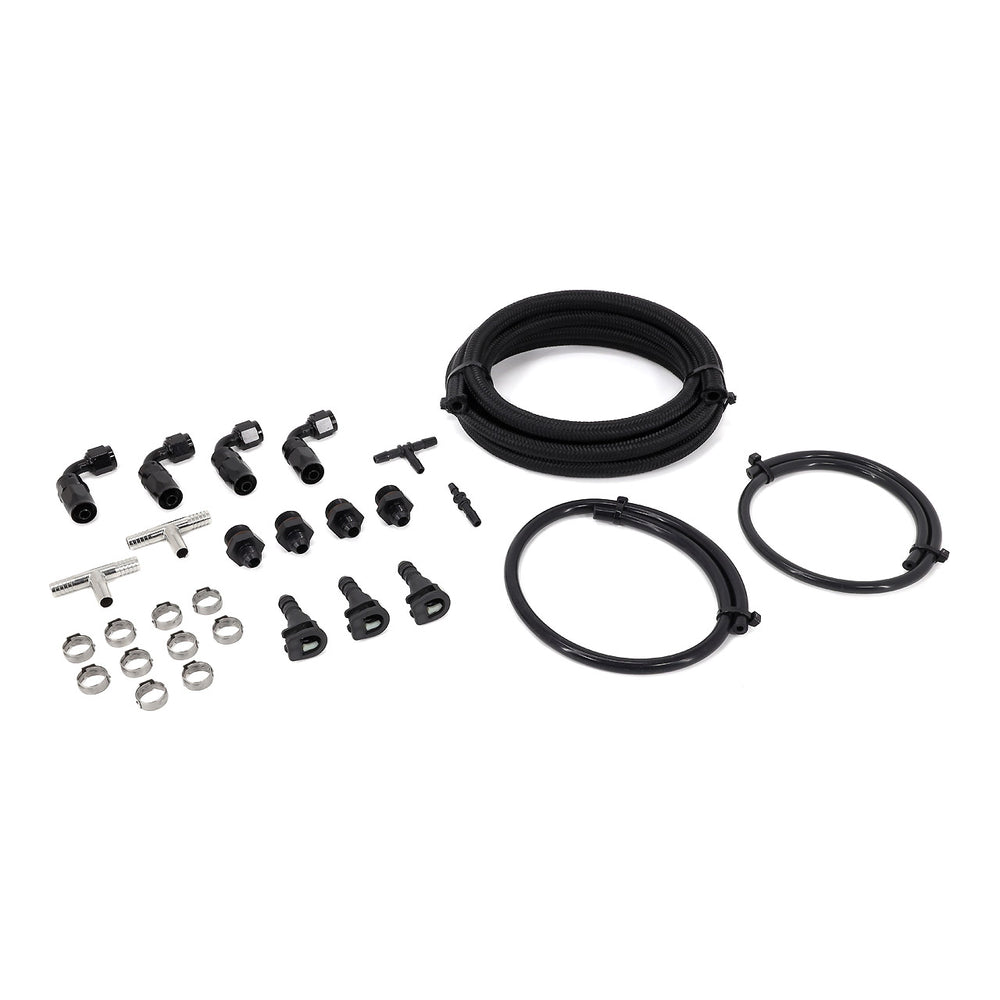 Braided Fuel Line & Fitting Kit for Top Feed Fuel Rails & OEM FPR - IAG-AFD-2200-5