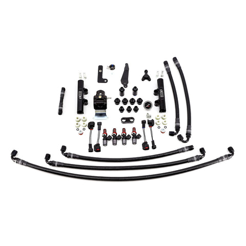 PTFE Fuel System Kit with Injectors, Lines, FPR, Fuel Rails (Black/1050cc) - IAG-AFD-2600BK