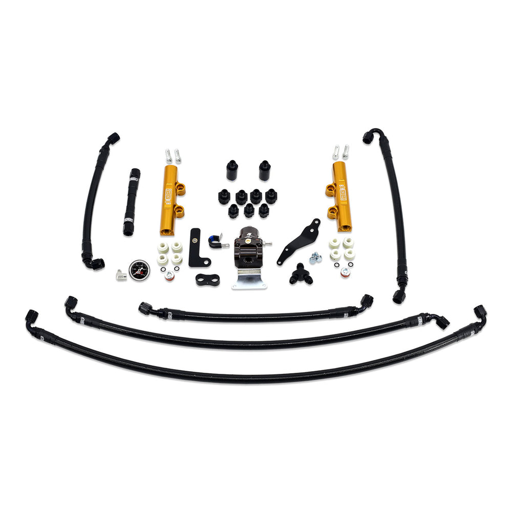 PTFE Fuel System Kit with Lines, FPR, Fuel Rails - IAG-AFD-2624GD