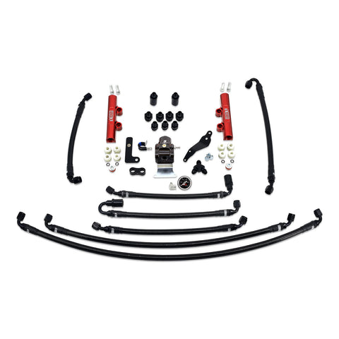 PTFE Flex Fuel System Kit with Lines, FPR, Fuel Rails - IAG-AFD-2634RD