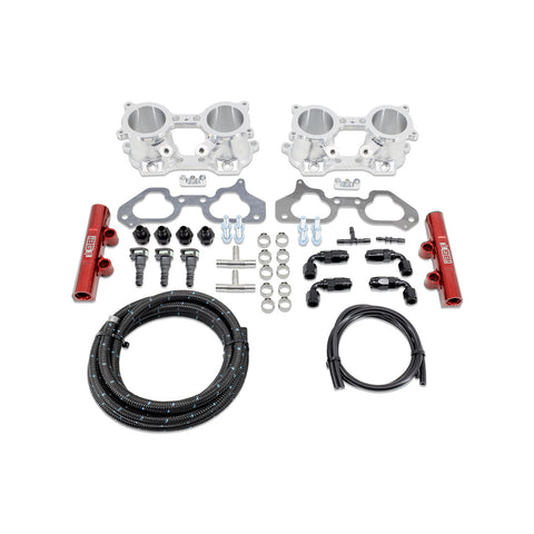 Top Feed Conversion Kit - V2 Silver TGV, Red Fuel Rails, Custom Lines - IAG-AFD-3301SLRD