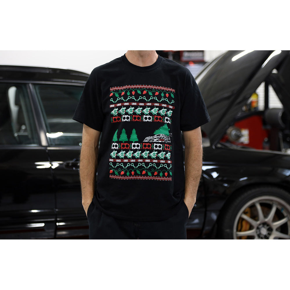 Men's Ugly Christmas Black T-Shirt. - IAG-APP-2053BKL