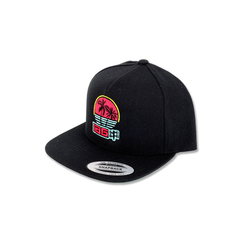 Miami Logo Embroidered Classic Snapback Cap - Black. - IAG-APP-2064