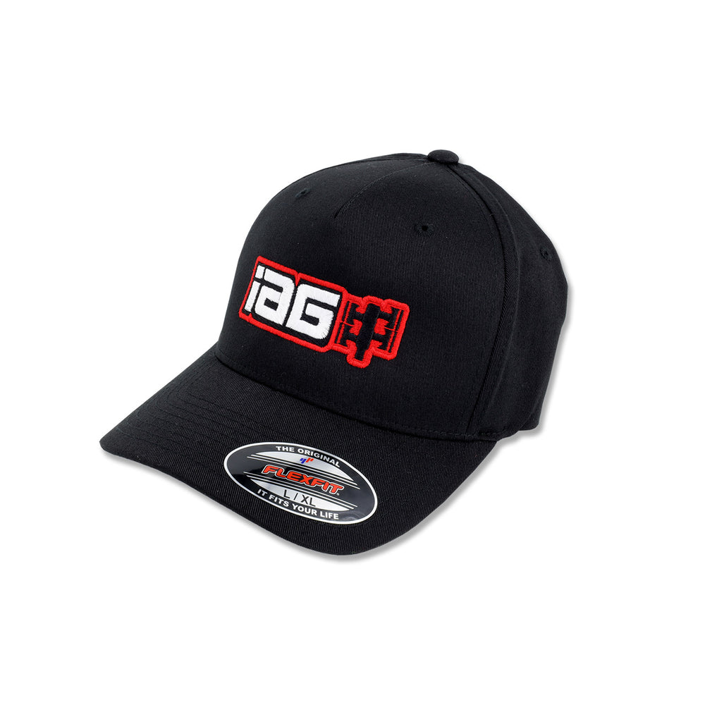 Boxer Logo Embroidered Flexfit Cap - Black - Size L/XL. - IAG-APP-2065LXL