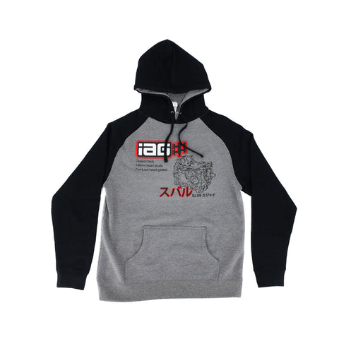 Men's Closed Deck Black and Gray Hoodie. - IAG-APP-2073BKGRL