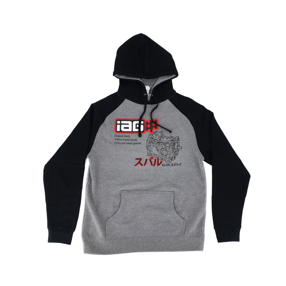 Men's Closed Deck Black and Gray Hoodie. - IAG-APP-2073BKGRM