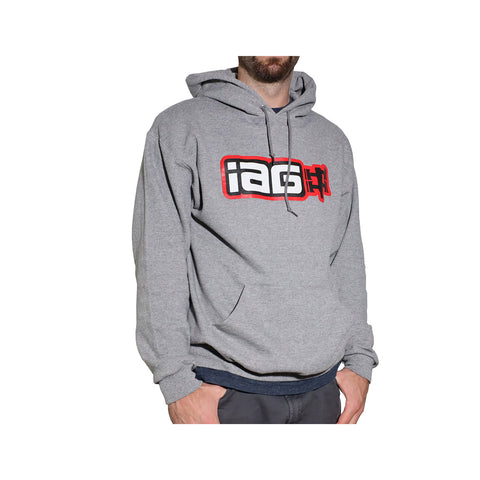 Men's Grey Boxer Logo Hoodie. - IAG-APP-2077GRL