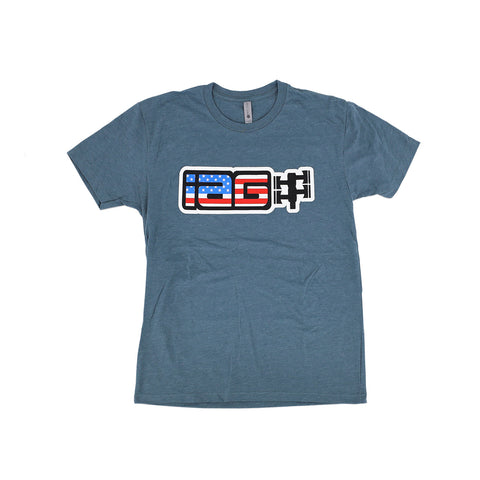 Men's USA Boxer Logo T-Shirt (Indigo) - IAG-APP-2080S