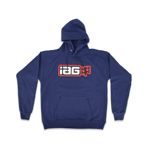 Men's Navy Boxer Logo Hoodie. - IAG-APP-2081XL