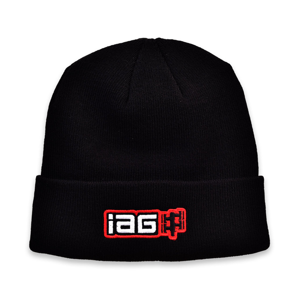 IAG Boxer Logo Watch Cap Beanie Black - IAG-APP-2086BK