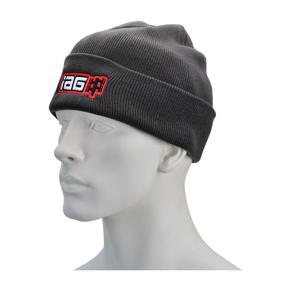 IAG Gray Watch Cap Beanie with Boxer Logo - IAG-APP-2086GY