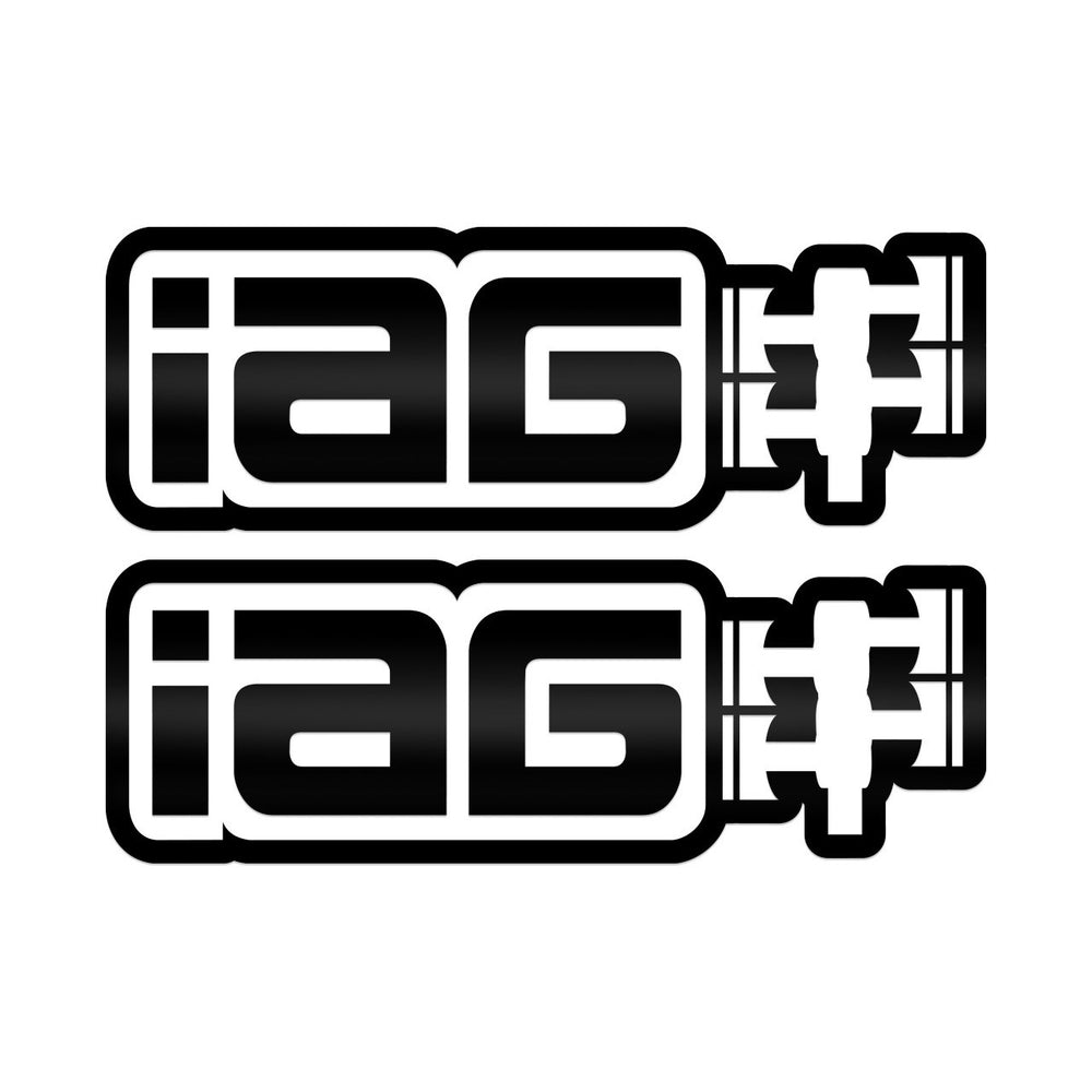 20" Gloss Black Die Cut Sticker - Sold as 1 Pair - IAG-AWS-1220GBK-PR