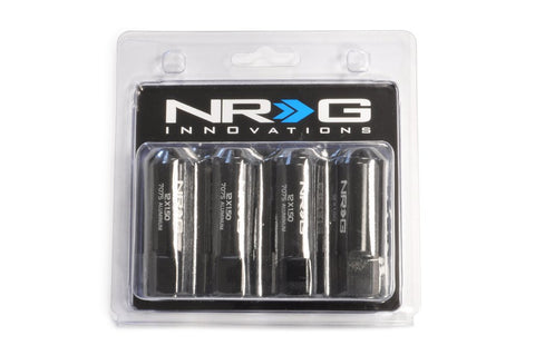 NRG M12 x 1.5 Extended Lug Nut Set 4 pc Black