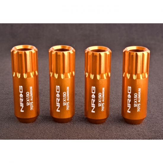 NRG M12 x 1.5 Extended Lug Nut Set 4 pc Rose Gold