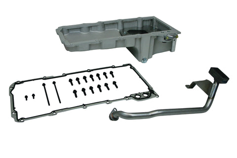 OIL PAN, GM LS, CAST REAR SUMP,SWAP KIT