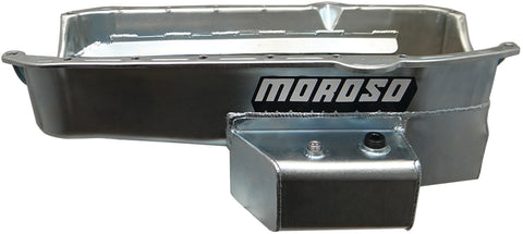 OIL PAN SBC 80-85 WITH PASSENGER'S SIDE DIP STICK, DART SHP, LOW GROUND CLEARANCE, ROAD RACE BAFFLED