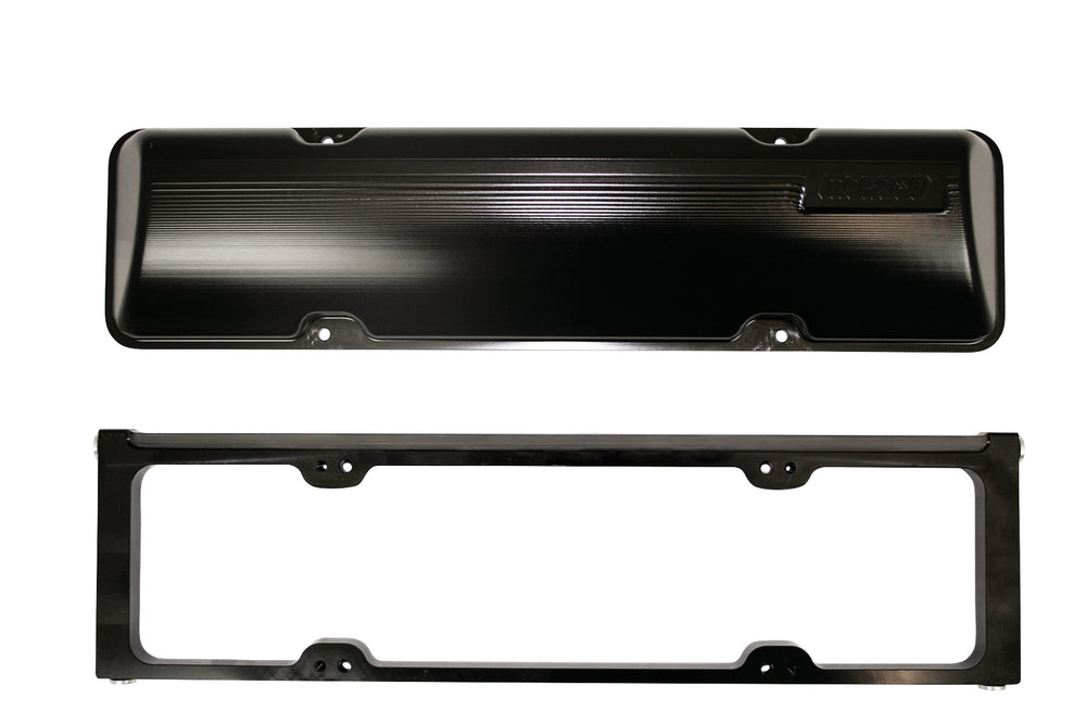 VALVE COVERS. SBC 2 PIECE WITH OILERS, BILLET ALUMINUM