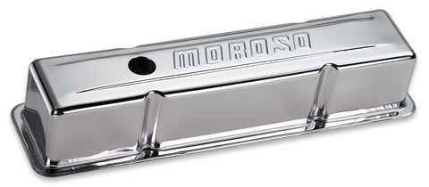 VALVE COVERS, SBC, CHROME, BAFFLED