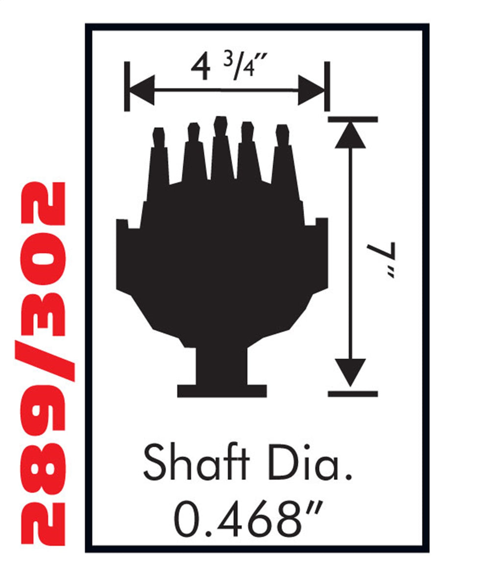 MSD Pro-Billet™ Cam Sync Distributor; Incl. Adj Cam Sync Pickup/Magnetic Pickup/2 pc. Adj Rotor;Not Legal For Sale/Use On Poll Control Veh;Ford 289/302;Steel Gear;