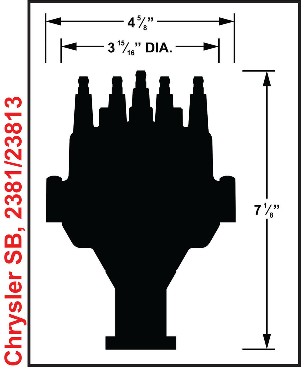 MSD Pro-Billet EFI Dual Sync Distributor; Incl. Cap/Race Rotor/Crank And Cam Sensors/Billet Shutter Wheel; Fits Chrysler 318-360 Engines; Solid Black;
