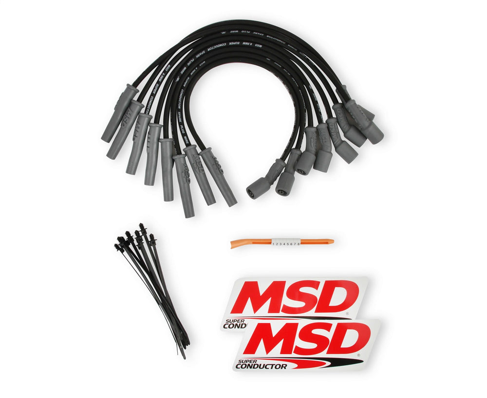 MSD 8.5mm Super Conductor Wire Set; 8.5 mm; Low Resistance; Black;