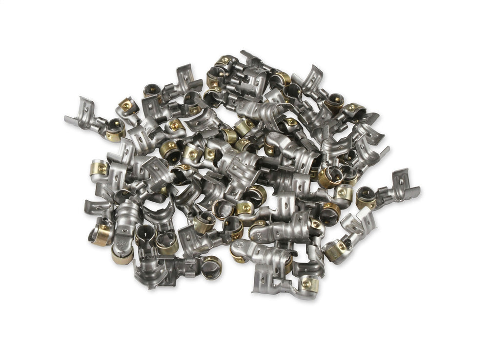 MSD Spark Plug Terminals; 50 Piece; 90 Degrees Dual Crimp; Stainless Steel;