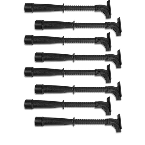 MSD Pro Stock Hemi Tube; Set Of Eight; Black;