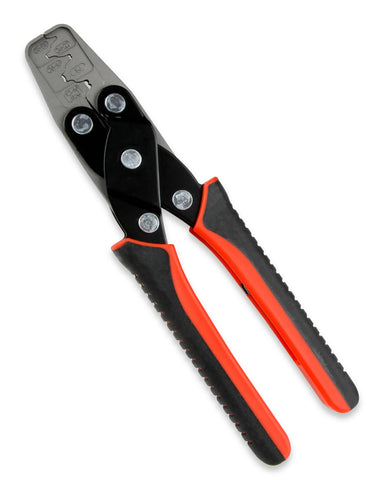 MSD MSD Open Barrel Crimp Pliers; Crimps 10-26 AWG Gauge Terminals; Red/Black Thermal Plastic Handles;