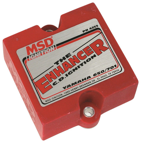 MSD Enhancer™ Ignition Control Module; Boosts Spark Power w/Increased Duration; More Aggressive Timing Curve; Direct Factory Plug-In And Mounting; Red;