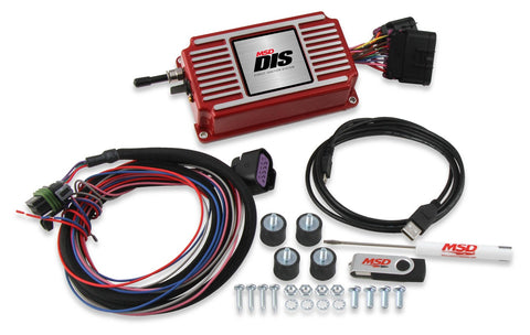 MSD Direct Ignition System [DIS] Ignition Control; Conversion Box; Incl. DIS Ignition Control Box/Wiring Harness/Hardware; Red;