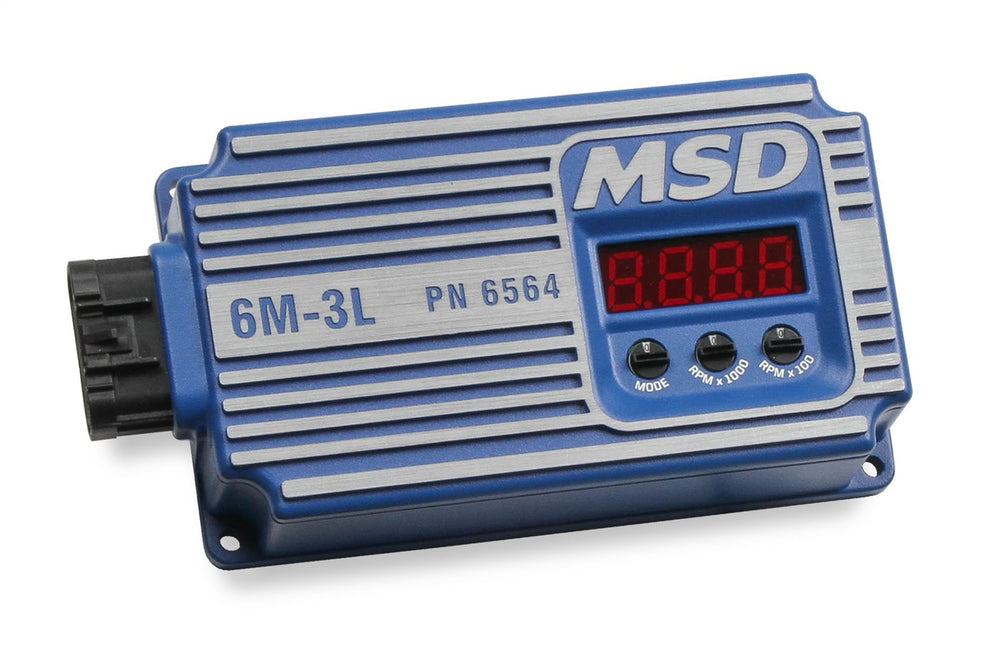 MSD Digital 6M-3L Marine Ignition Controller; Built-In Start Retard; 0/10/20 Degree Increments; Built-In Rev Limiter; Works On 4/6/8 Cyl. Engines; Single Plug-In Connector; Universal;