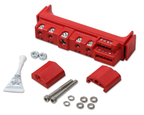 MSD Stand Alone Solid State Relay Kit; 4 Independent Channels; 20 Amps Continuous Current Each; 90 Degree Rotation Mounting Tabs; Incl. All Necessary Hardware; Red;