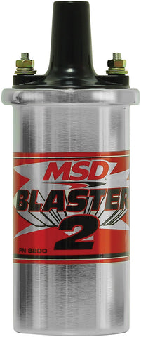 MSD Blaster 2 Ignition Coil; w/Ballast; Hardware; Chrome;