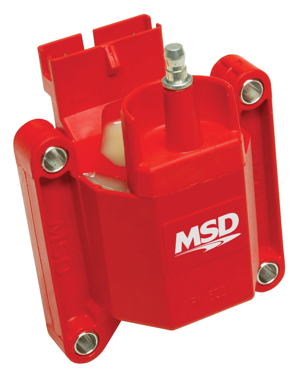 MSD Blaster TFI Ignition Coil; Direct Replacement; 5.6 mH Inductance; 44000 Max Voltage; 220 ma Peak Current; 300 uS Spark Duration; 100:1 Turns Ratio; Red; Single;