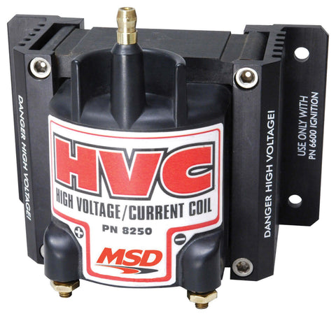 MSD 6 HVC Ignition Coil; 3mH Inductance; 34000 Max Voltage; 600mA Peak Current; 100:1 Turns Ratio; Designed For HVC Professional Racing Ignition Control PN[6631/6632];