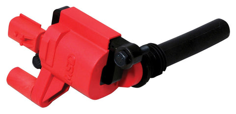 MSD Hemi Coil-On-Plug Direct Ignition Coil; Direct Bolt-In To Factory Connectors; 30000 Max Voltage; 1150 mS Spark Duration; 62mJ Spark Energy; 63:1 Turns Ratio; Red; Single;