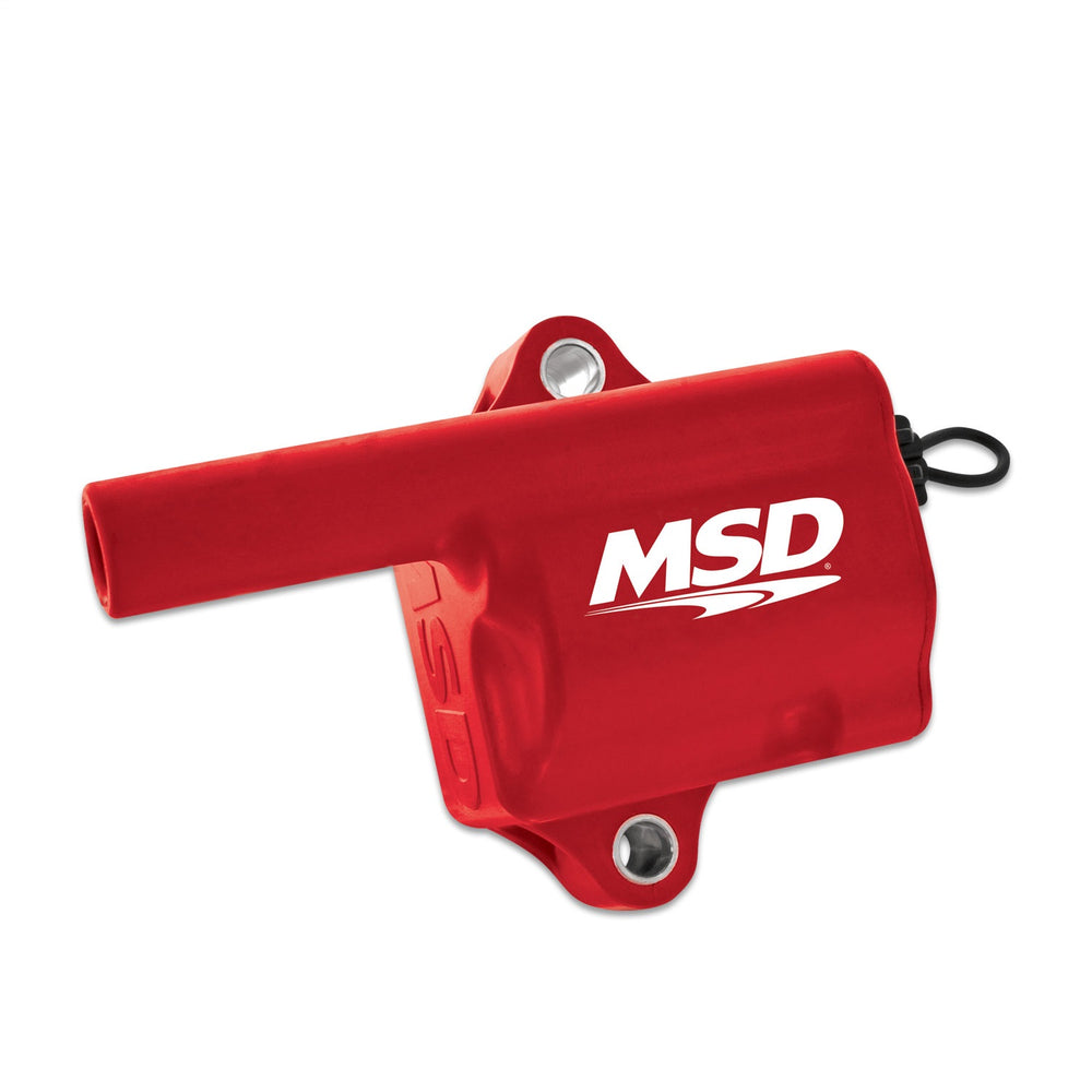 MSD Pro Power Direct Ignition Coil; Direct Bolt-In To Factory Connectors; Multiple Sparks at Idle; Red; Single;