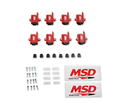 MSD MSD Smart Coil; 8 Pack; 5.2 mH; 201 mJ; 0.55 Ohms; 69:1 Turns Ratio; 50000 Volts; Red;