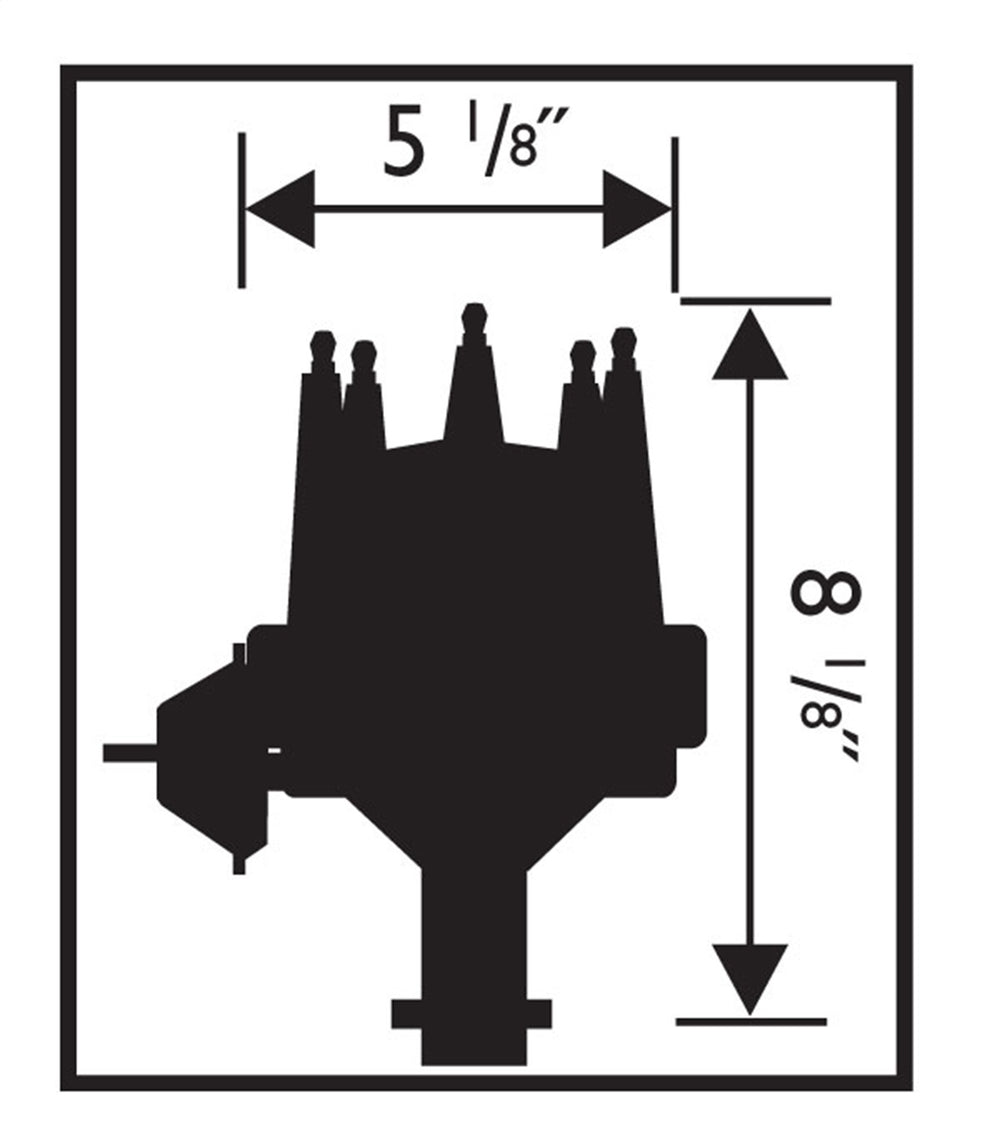 MSD MSD Distributor; Chevy V8 w/Module; Black;