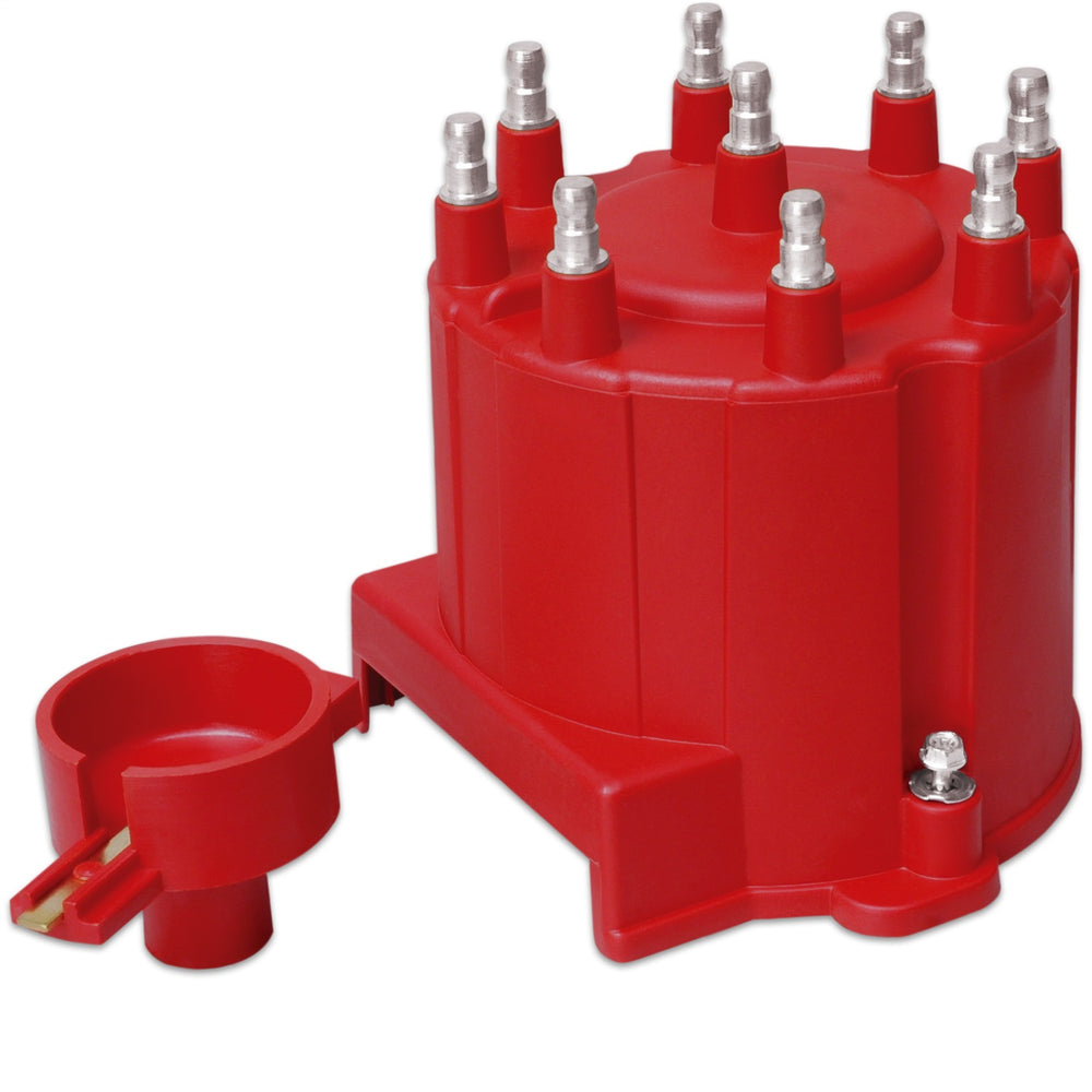 MSD Distributor Cap And Rotor Kit; External Coil; Red;