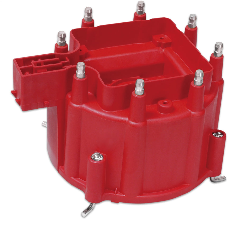 MSD GM HEI Distributor Cap; J Hook Hold Down; Red;