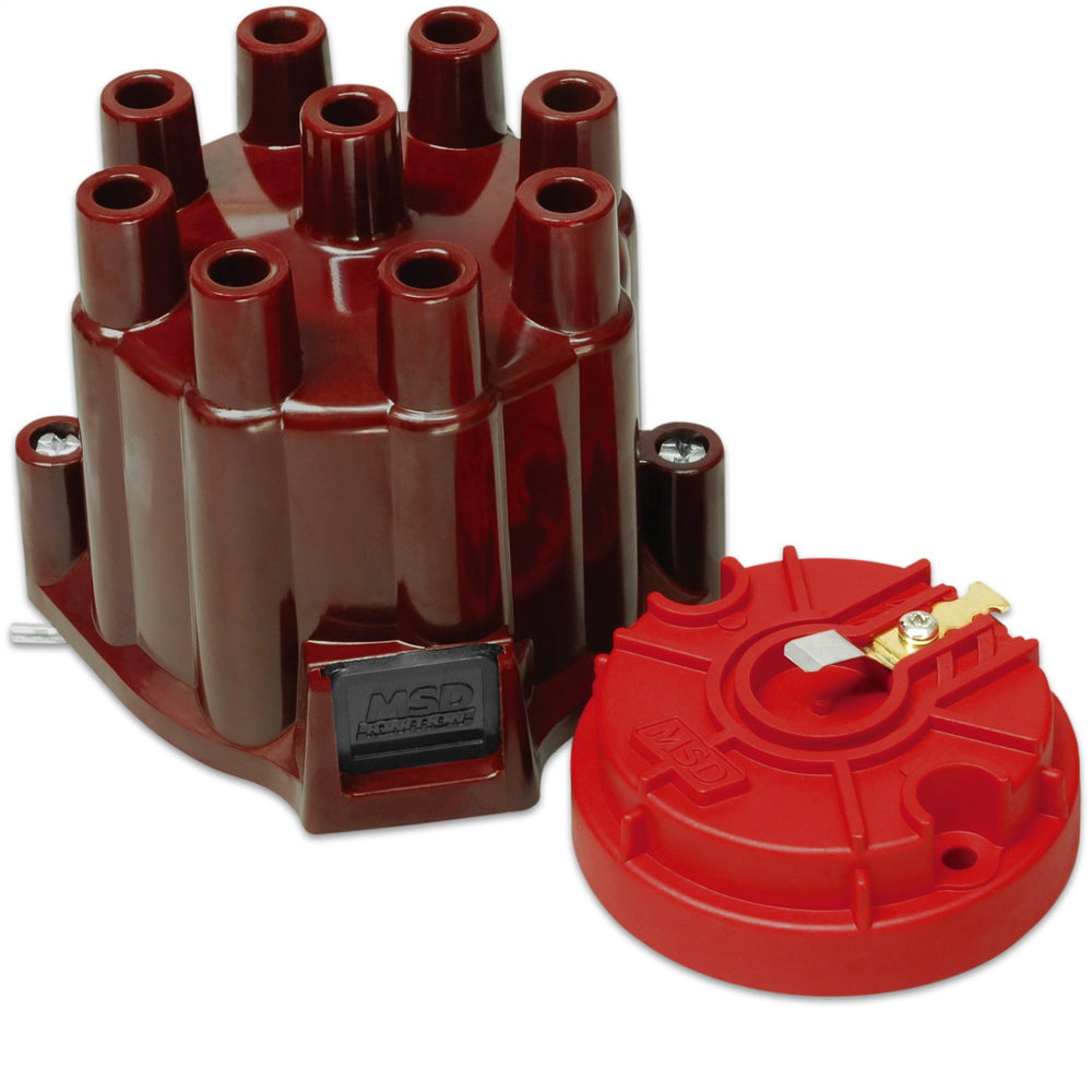 MSD Distributor Cap And Rotor Kit; GM Points Style Socket Cap;