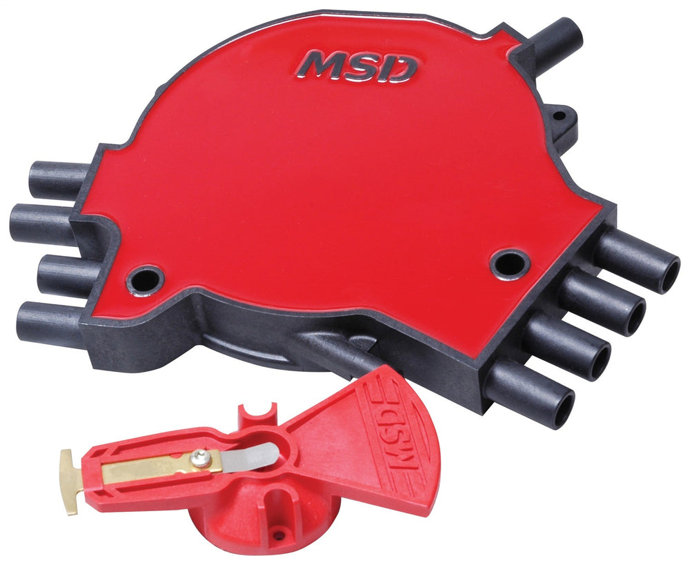 MSD Distributor Cap And Rotor Kit; Terminal Paths Encased In Epoxy For Extra Protection;